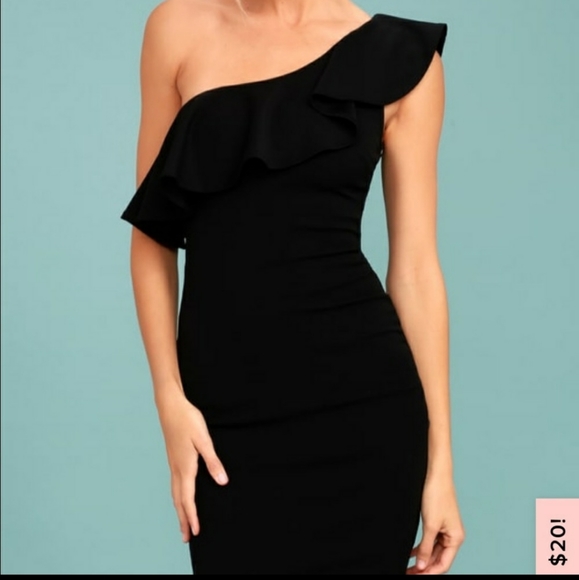 Lulus Dresses & Skirts - ONE SHOULDER FLOWY RUFFLE DRESS SO CUTE